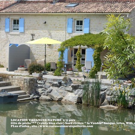 Marais Poitevin Bord Riviere Peche ,Barque, Velos, Wifi, Linge, Cheminee, Cuisine, Terrain De Boules La Taillee Eksteriør billede